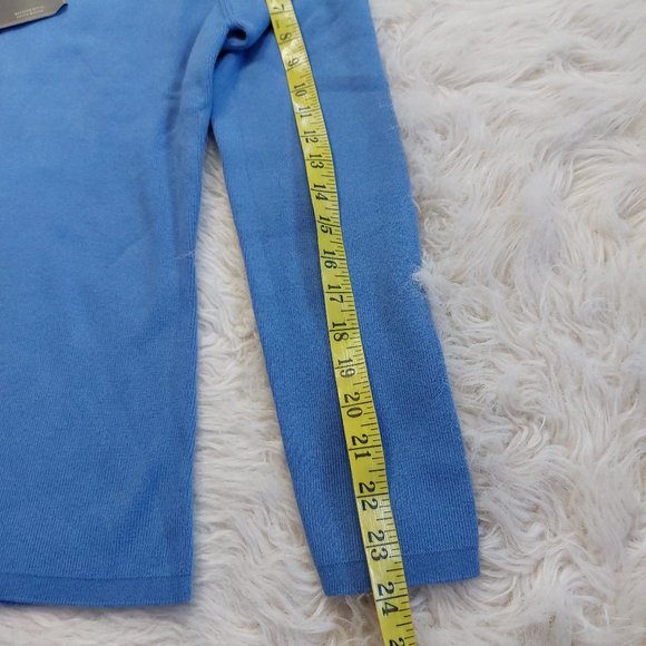 Nexus Apparel Women's China Blue Full Zipper Sweater Size: M - Picture 6 of 10